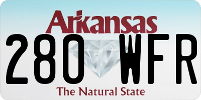 AR license plate 280WFR