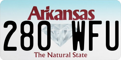 AR license plate 280WFU
