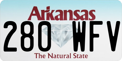 AR license plate 280WFV