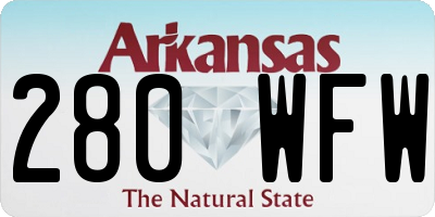 AR license plate 280WFW