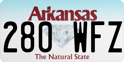 AR license plate 280WFZ