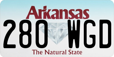 AR license plate 280WGD