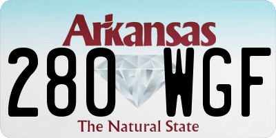 AR license plate 280WGF