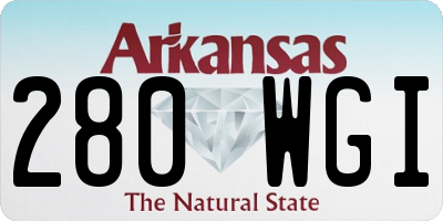AR license plate 280WGI