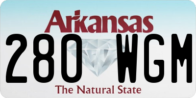 AR license plate 280WGM