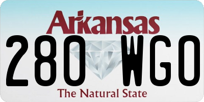 AR license plate 280WGO
