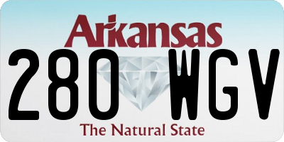 AR license plate 280WGV