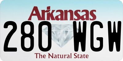 AR license plate 280WGW