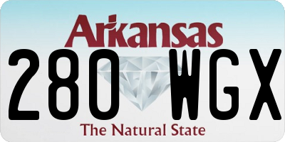 AR license plate 280WGX