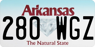 AR license plate 280WGZ