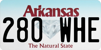 AR license plate 280WHE