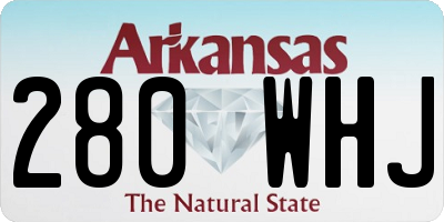 AR license plate 280WHJ
