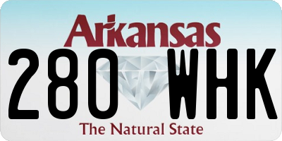 AR license plate 280WHK