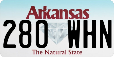 AR license plate 280WHN