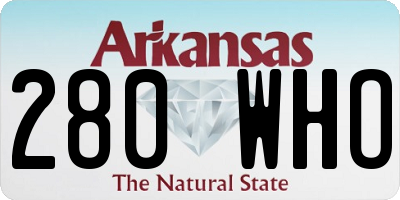 AR license plate 280WHO