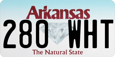 AR license plate 280WHT
