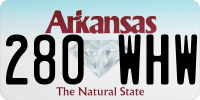 AR license plate 280WHW