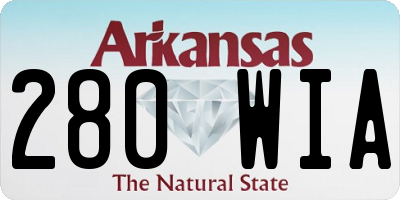 AR license plate 280WIA