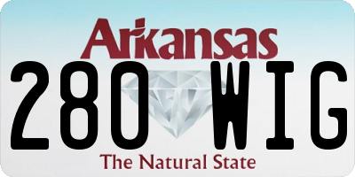 AR license plate 280WIG