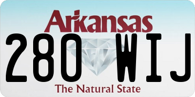 AR license plate 280WIJ