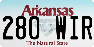 AR license plate 280WIR