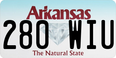 AR license plate 280WIU