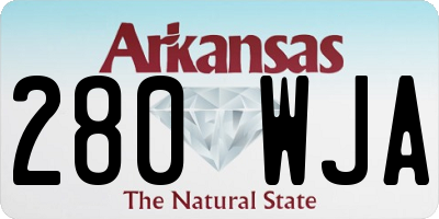 AR license plate 280WJA
