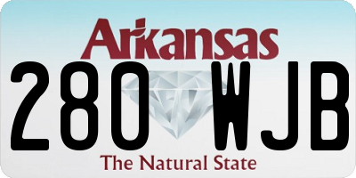 AR license plate 280WJB