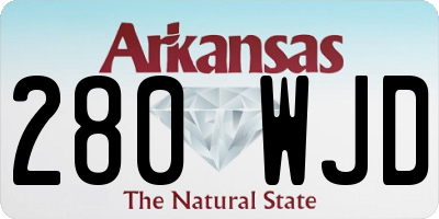 AR license plate 280WJD