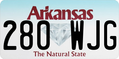 AR license plate 280WJG