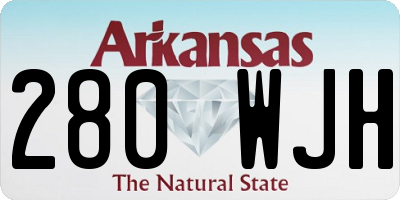 AR license plate 280WJH