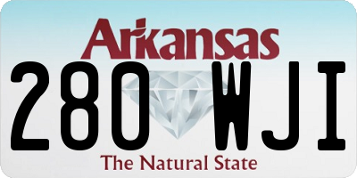 AR license plate 280WJI