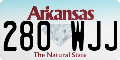 AR license plate 280WJJ