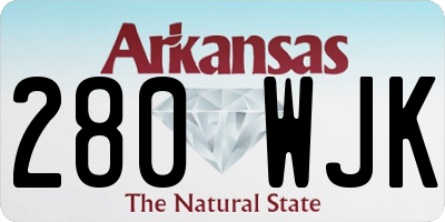 AR license plate 280WJK