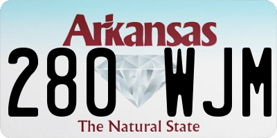 AR license plate 280WJM