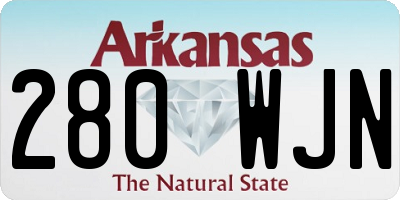 AR license plate 280WJN