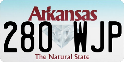 AR license plate 280WJP