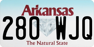 AR license plate 280WJQ