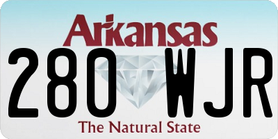 AR license plate 280WJR