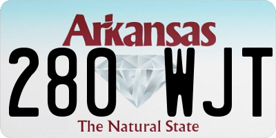 AR license plate 280WJT