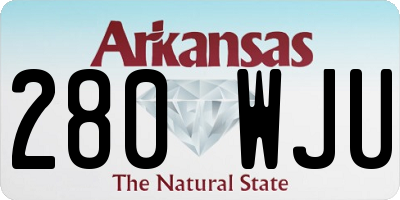 AR license plate 280WJU