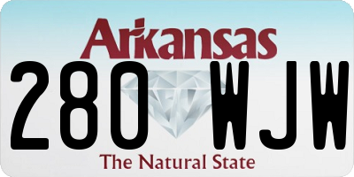 AR license plate 280WJW