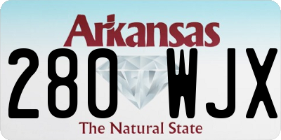 AR license plate 280WJX