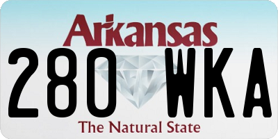 AR license plate 280WKA