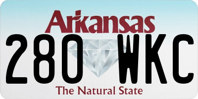 AR license plate 280WKC