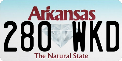 AR license plate 280WKD