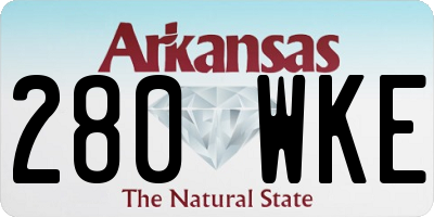 AR license plate 280WKE