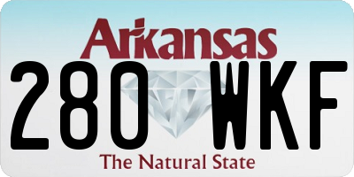 AR license plate 280WKF