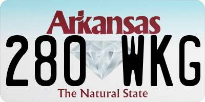 AR license plate 280WKG