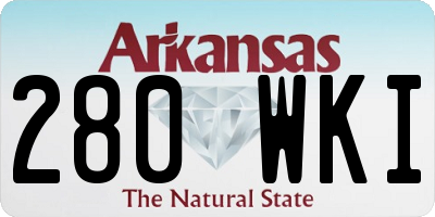 AR license plate 280WKI